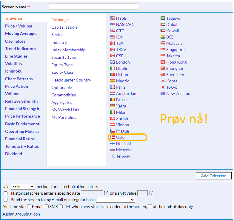 How to use stock screener